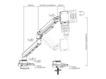 Soporte mesa Equip vesa hasta 49 pulgadas 100x100 max 20kg blanco