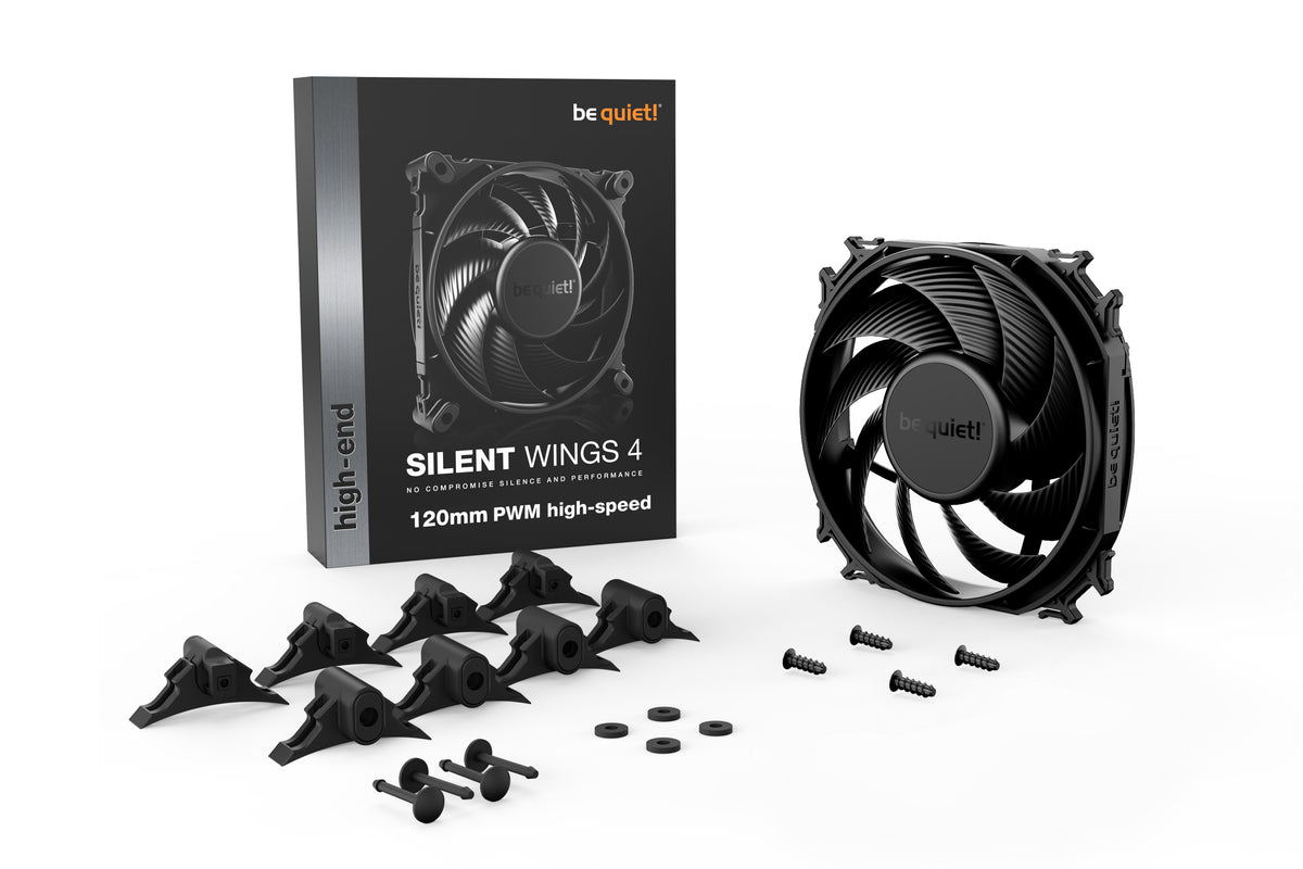 Ventilador 120 x 120 be quiet silent wings 4 pwm high speed 2500rpm · pwm