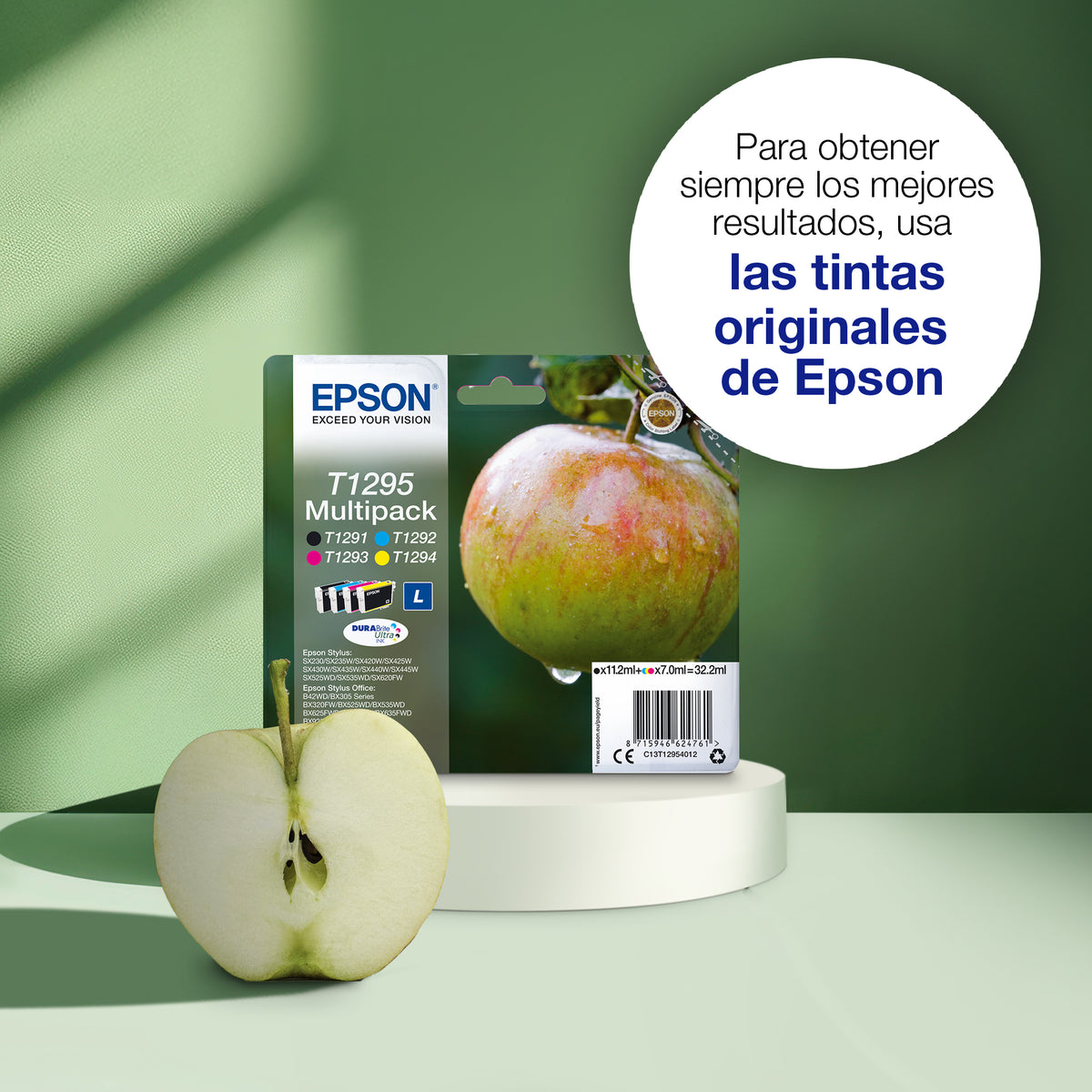 Multipack tinta Epson c13t12954012 negro · cian · magenta · amarillo manzana