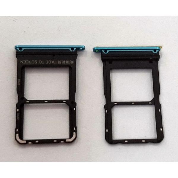 Soporte o bandeja dual sim azul para Xiaomi Mi 10S calidad premium