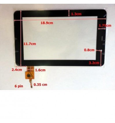 Pantalla táctil repuesto tablet china 7 modelo 12"