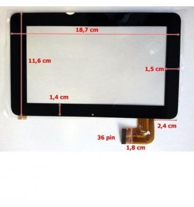 Pantalla táctil repuesto tablet china 7 modelo 14"