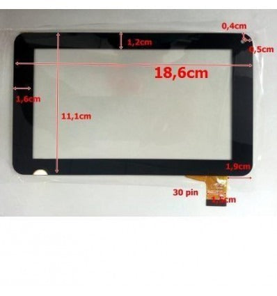 Pantalla táctil repuesto tablet china 7" modelo 17