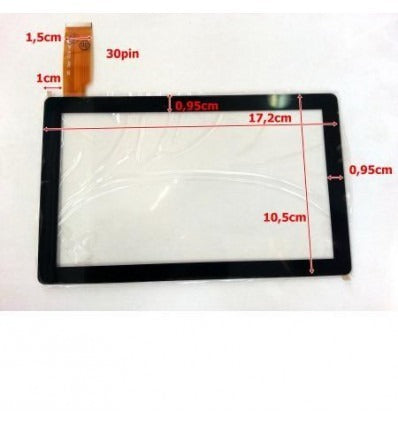 Pantalla táctil repuesto tablet china 7 modelo 19"