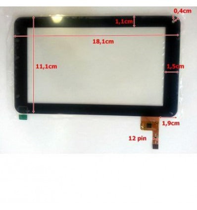 Pantalla Táctil repuesto tablet china 7 Modelo 25"