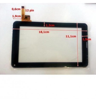Pantalla Táctil repuesto tablet china 7 Modelo 26"