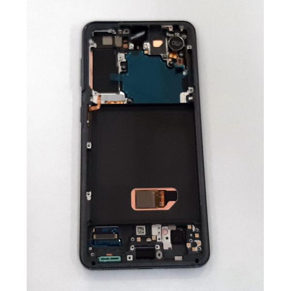 Pantalla para Samsung Galaxy S21 5G SM-G991B SM-G991 G991B G991 GH82-27256A mas táctil negro mas marco phantom gris
