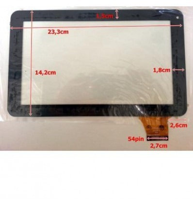 Pantalla táctil repuesto tablet china 9 Modelo 13"