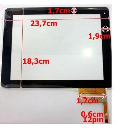 Pantalla táctil repuesto tablet china 10 modelo 1"