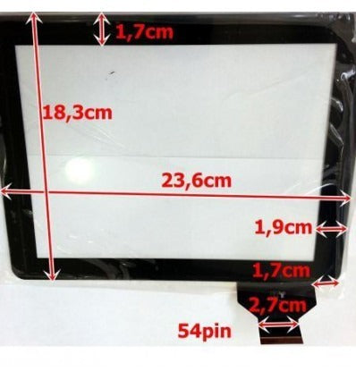 Pantalla táctil repuesto tablet china 10 modelo 2"