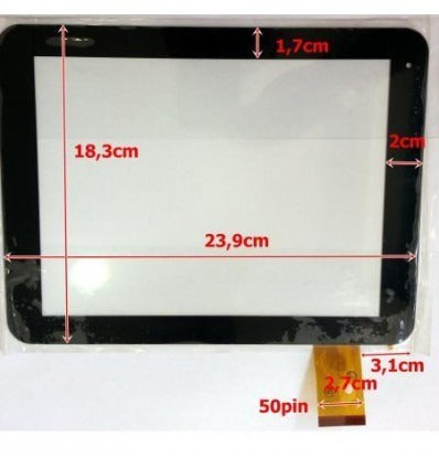 Pantalla táctil repuesto tablet china 10 modelo 4"