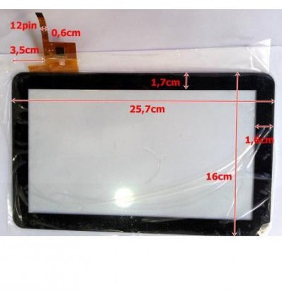 Pantalla táctil repuesto tablet china 10.1 modelo 1"