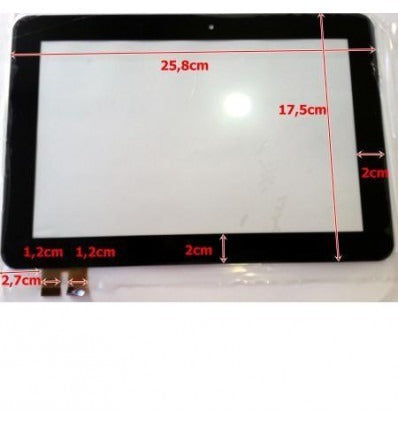 Pantalla táctil repuesto tablet china 10.1 modelo 2"