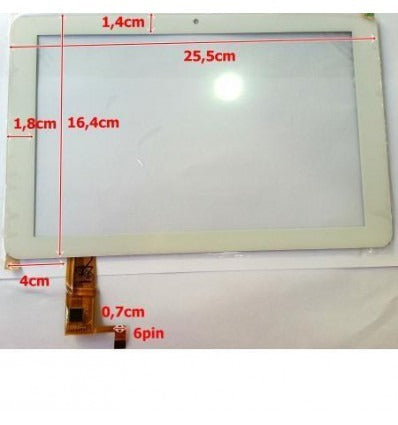 Pantalla táctil repuesto tablet china 10.1 modelo 4"