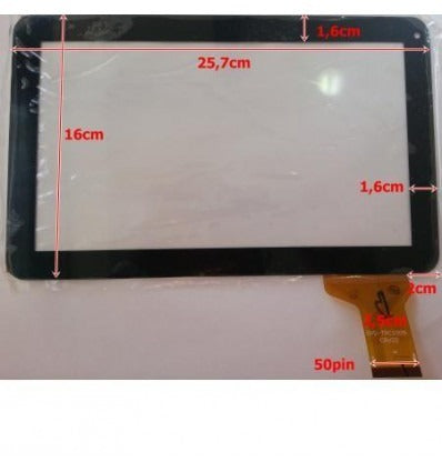 Pantalla táctil repuesto tablet china 10.1 modelo 6"
