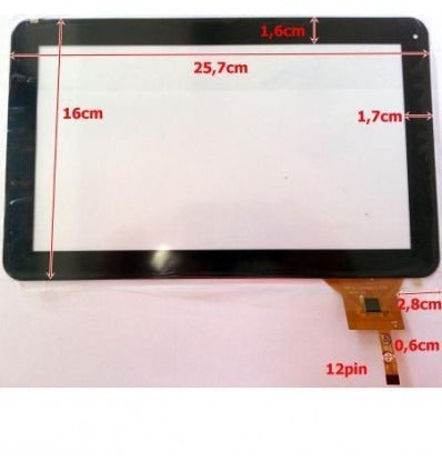 Pantalla táctil repuesto tablet china 10.1 modelo 9"