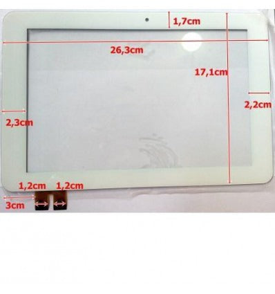 Pantalla táctil repuesto tablet china 10.1 modelo 15"