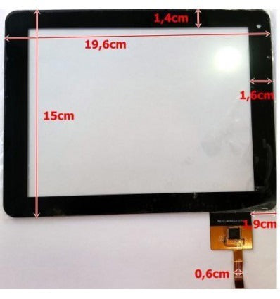 Pantalla táctil repuesto tablet china 8.9 modelo 1"