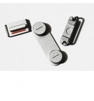 iPhone 5 Set 3 Botones Color plata premium