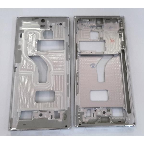 Carcasa central o marco plata para Samsung Galaxy S22 Ultra SM-S908U calidad premium