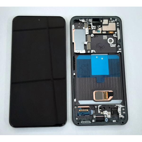 Pantalla lcd para Samsung Galaxy S22 SM-S901 GH82-27520A mas tactil negro mas marco phantom negro Service Pack