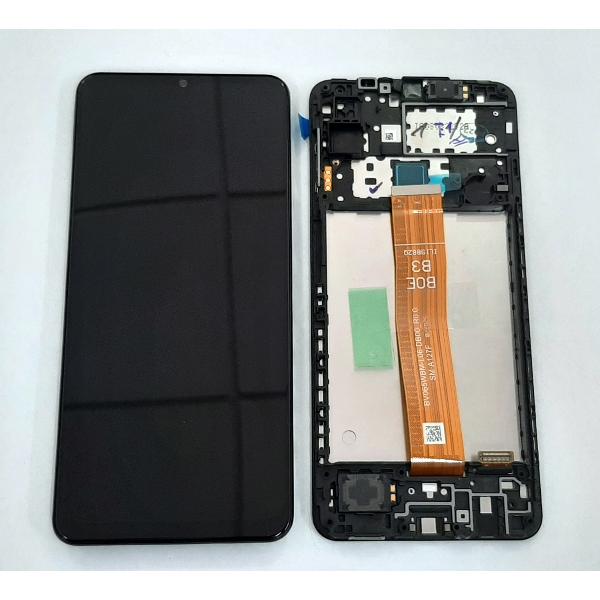 Pantalla lcd Samsung Galaxy A12 Nacho 2021 GH82-26486A con pantalla táctil negra con marco negro Service Pack