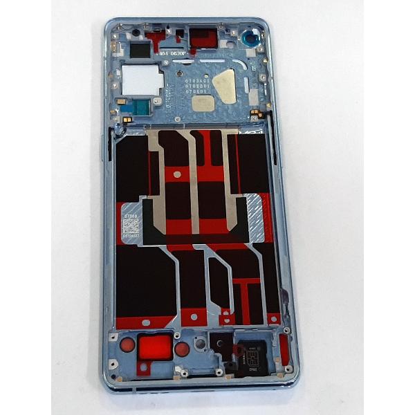 Carcasa central o marco azul para Oppo Reno 6 Pro 5G CPH2247 calidad premium