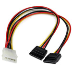 Cable lp4 a 2x SATA startech macho - hembra