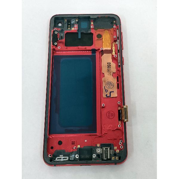 Pantalla oled para Samsung Galaxy S10e G970F mas tactil negro mas marco rojo calidad premium