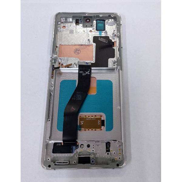 Pantalla lcd para Samsung Galaxy S21 Ultra 5G SM-G998F mas tactil negro mas marco plata calidad premium
