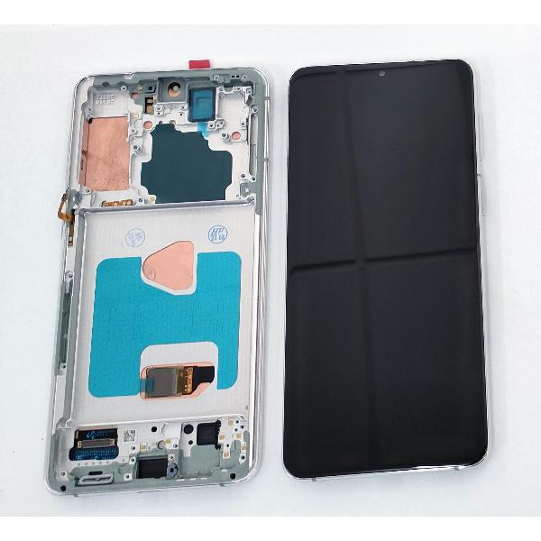 Pantalla lcd para Samsung Galaxy S21 Plus 5G SM-G996 mas tactil negro mas marco plata calidad premium