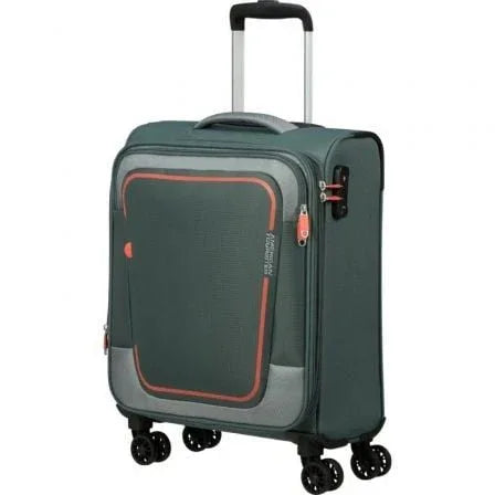 Maleta de Cabina American Tourister Pulsonic Spinner 55cm/ 55x40x23cm/ 4 Ruedas/ Verde Bosque Oscuro - PixelPlaza
