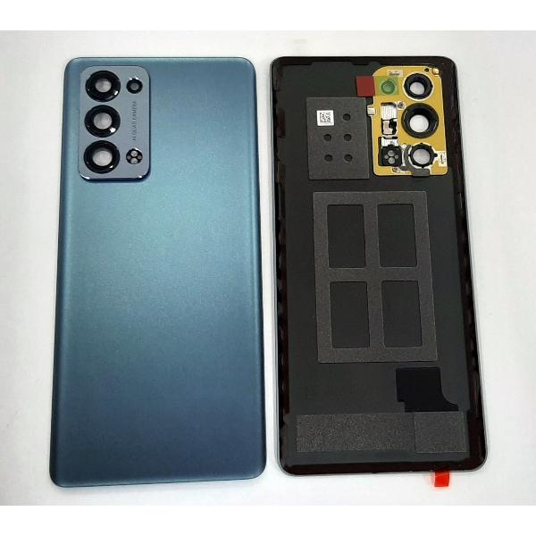 Tapa trasera o tapa bateria azul para Oppo Reno 6 Pro 5G mas cubierta camara