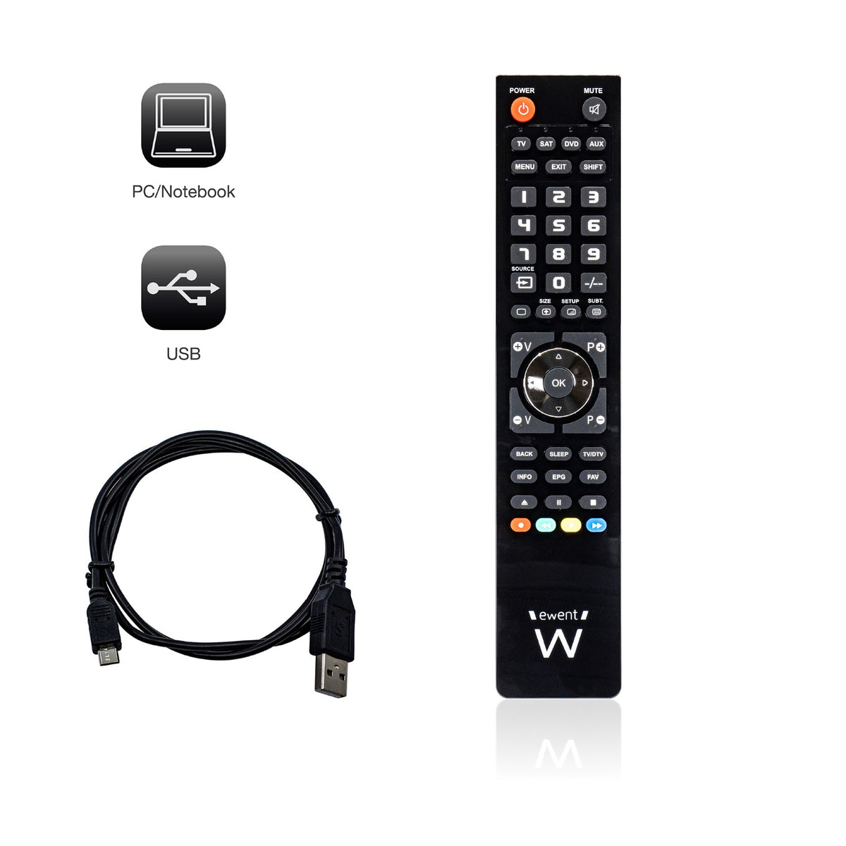 Mando a distancia universal Ewent ew1570 4 en 1