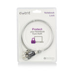 Cable de seguridad Ewent cierre kensington (universal) para portatil · 2 llaves · 1.5m