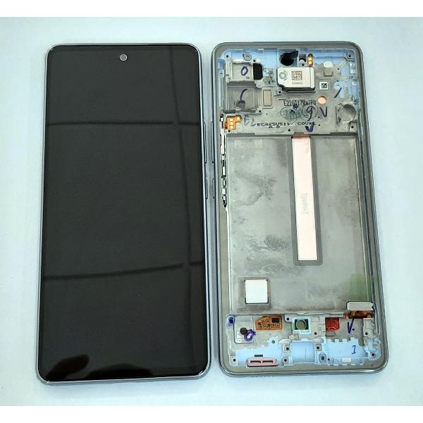 Pantalla lcd para Samsung Galaxy A53 5G SM-A536 GH82-28024C GH82-28025C mas tactil negro mas marco azul Service Pac
