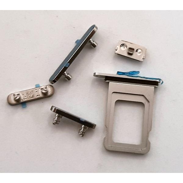 Set botones mas soporte sim platas para IPhone 14 Pro 14 Pro Max calidad premium