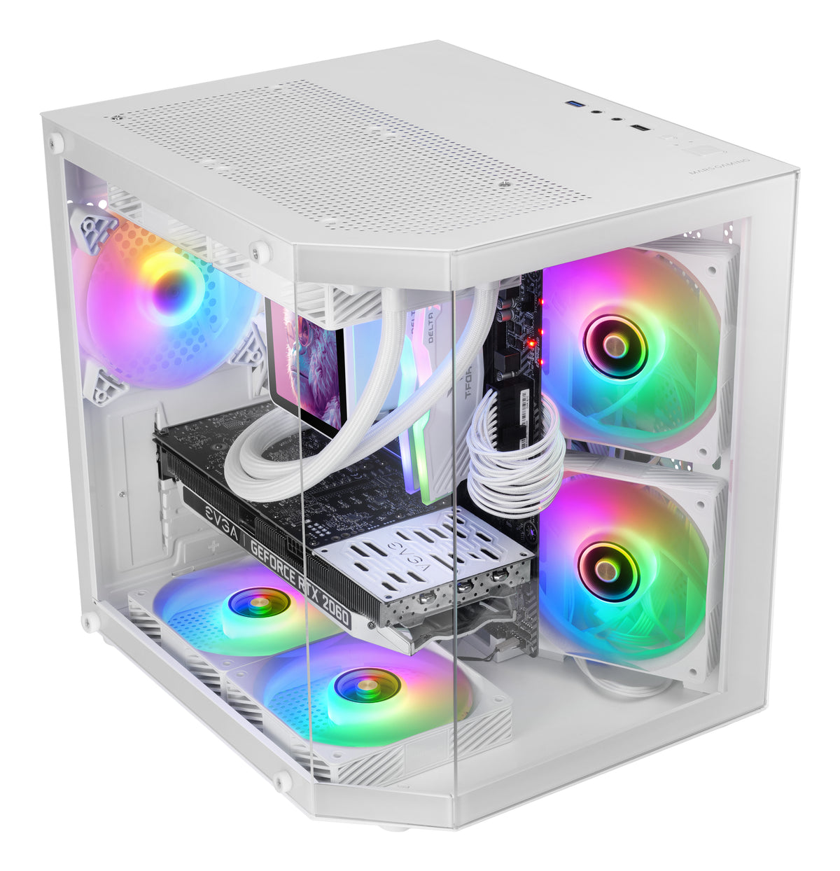 Caja Gaming Minitorre Mars Gaming MC-3TLITE/ Blanca