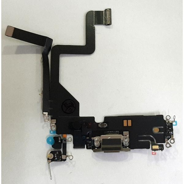 Flex puerto carga dorado para IPhone 14 Pro calidad premium