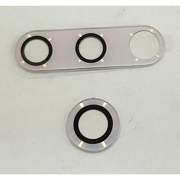 Set 2 cristal camara blanco para Motorola Moto One Fusion Plus calidad premium