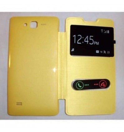 Funda Inteligente S-VIEW Cover amarillo Huawei Ascend c8816