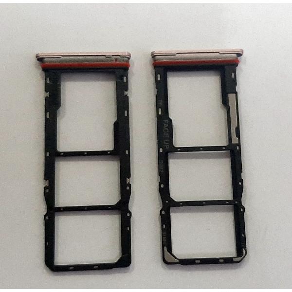 Soporte o bandeja dual sim rosa para Motorola Moto G42 calidad premium