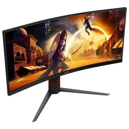 Monitor Gaming Ultraparonámico Curvo AOC CU34G4 34"/ WQHD/ 1ms/ 180Hz/ VA/ Regulable en altura/ Negro - PixelPlaza