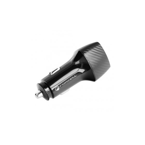 Cargador coche Forcell 18w 3.0 carbono CC50-1A