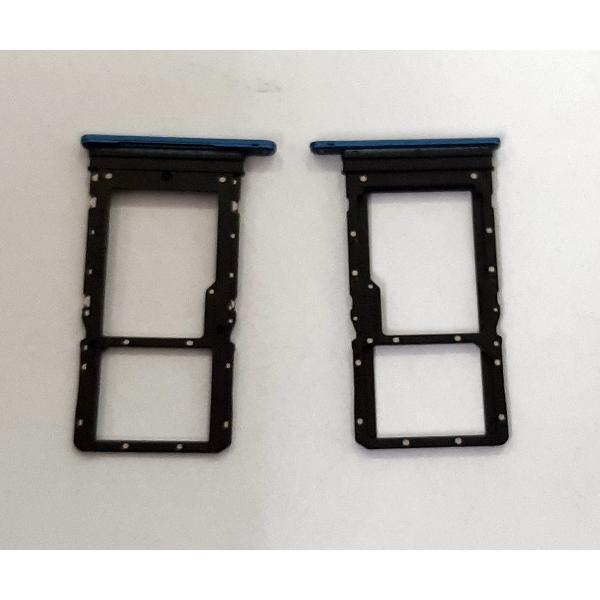 Soporte o bandeja dual sim azul para Huawei Honor X7 calidad premium