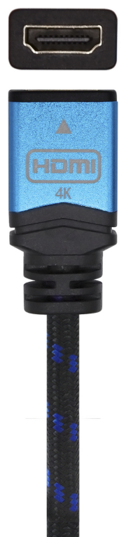 Cable Alargador HDMI Aisens A120-0453/ HDMI Macho - HDMI Hembra/ 2m/ Negro/ Azul