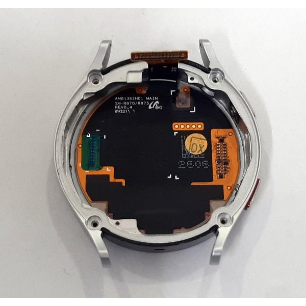 Pantalla lcd para Samsung Galaxy Watch 4 44mm R870 R875 mas tactil negro mas marco plata calidad premium