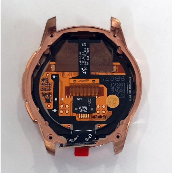 Pantalla lcd para Samsung Galaxy Watch 42mm R810 R815 mas tactil negro mas marco dorado calidad premium
