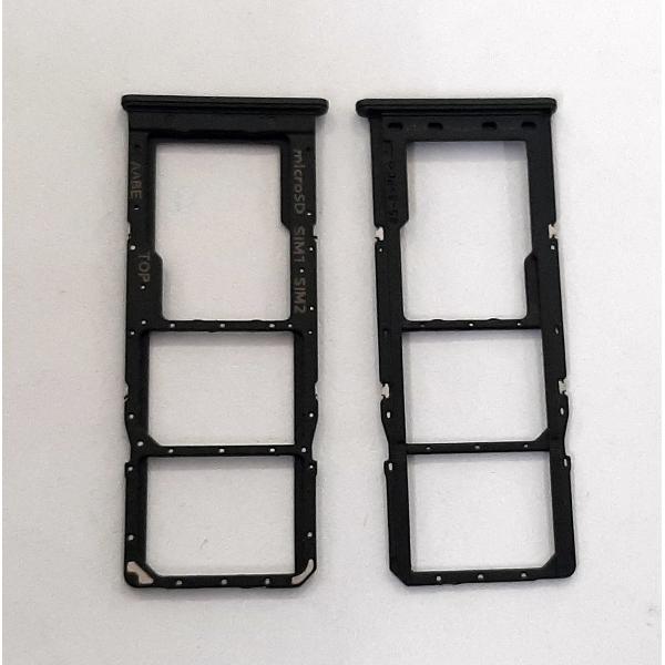 Soporte o bandeja dual sim negra para Samsung Galaxy A12 Nacho 2021 SM-A127F/DS calidad premium