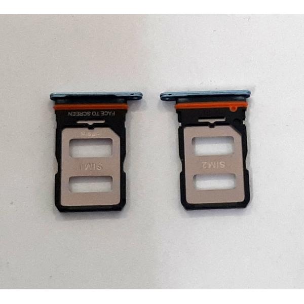 Soporte o bandeja dual sim azul para Xiaomi Poco X4 GT calidad premium